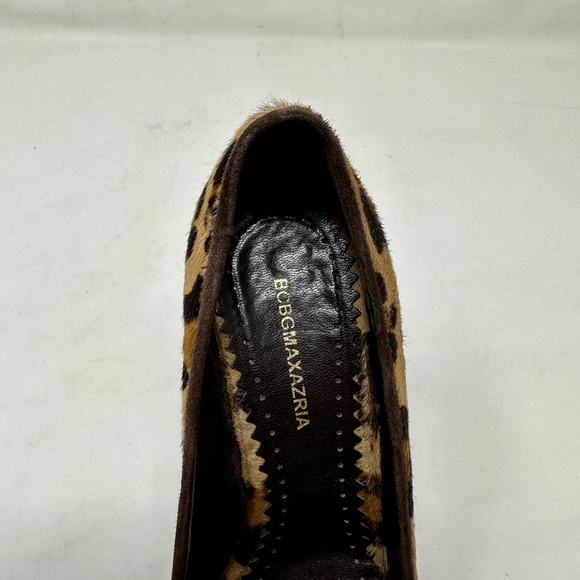 BCBG Maxazria Pointed Toe leopard Print Pony Hair Pumps Heels - Picture 5 of 7